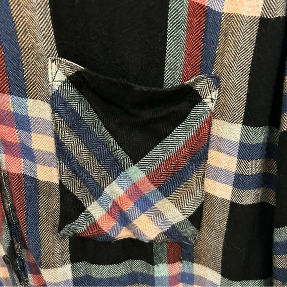 Rails Hunter Button Down Shirt Small black melon aqua - Picture 7 of 16